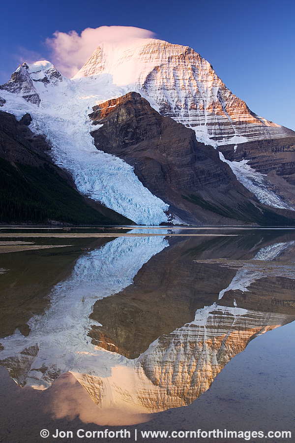 Berg Lake Sunrise Reflection 1