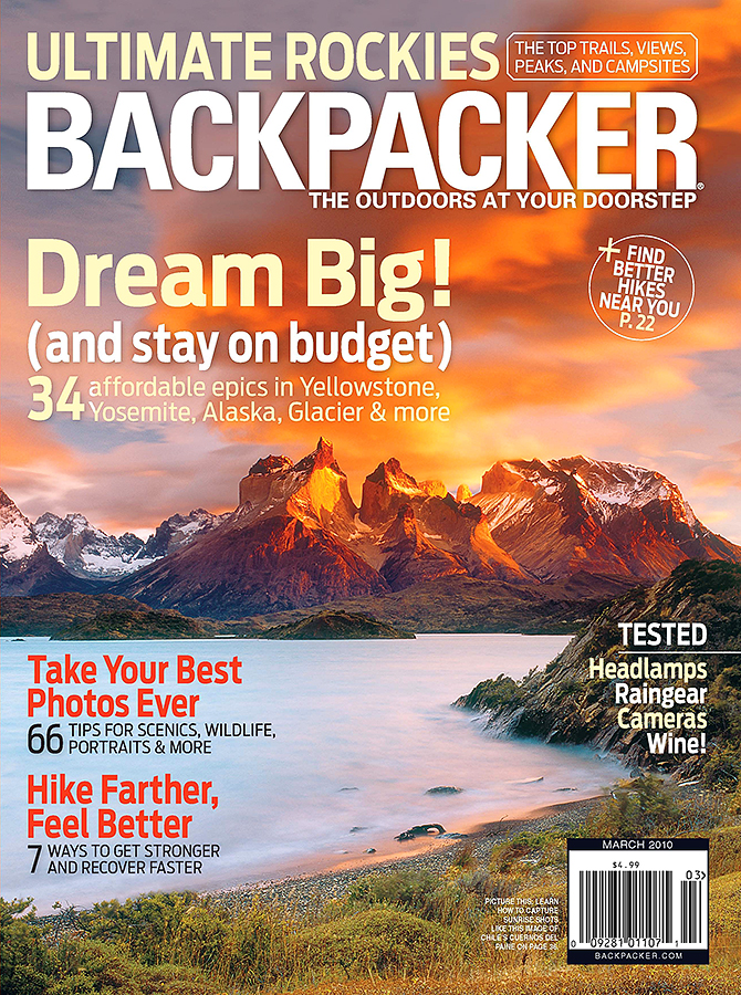 Backpacker March 2010 Cover