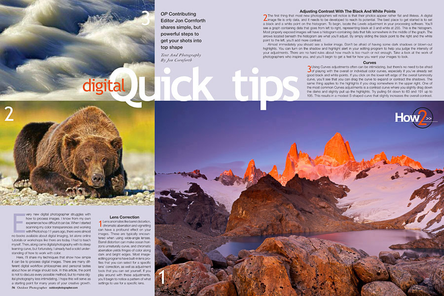 Outdoor Photographer April 2012 Discover Digital Quick Tips Article