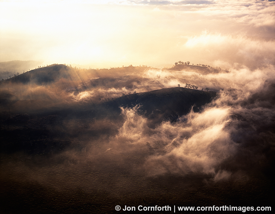 Hualalai Crater Clouds Aerial 2