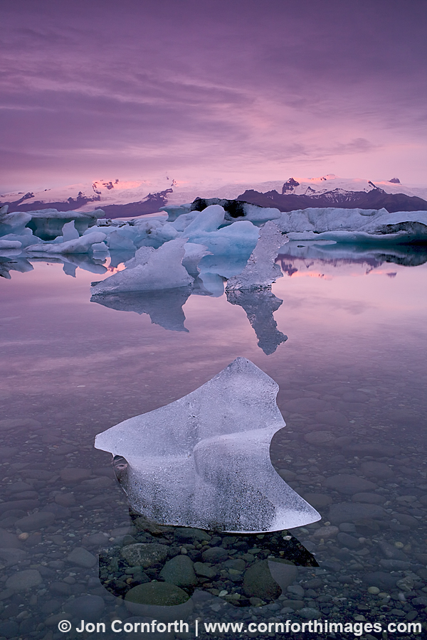 Jokulsarlon Icebergs Sunrise 2