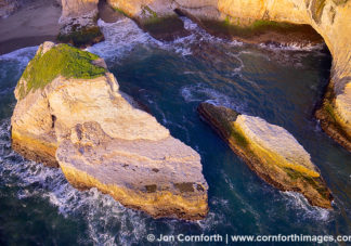 Sharkfin Cove Sunset Aerial 2