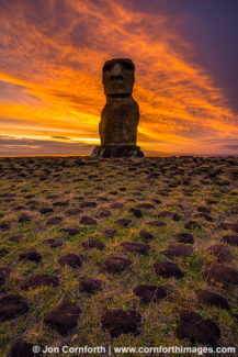 Hanga Kioe Moai Sunset 1