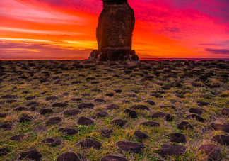 Hanga Kioe Moai Sunset 4