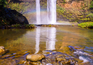 Wailua Falls Reflection Rainbow 1